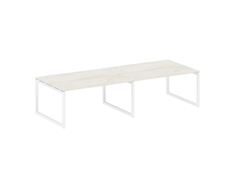 Переговорный стол (2 столешницы) на О-образном м/к 3200x1235x750 Метал Систем Куатро 5x5 / Metal System Quattro 5x5