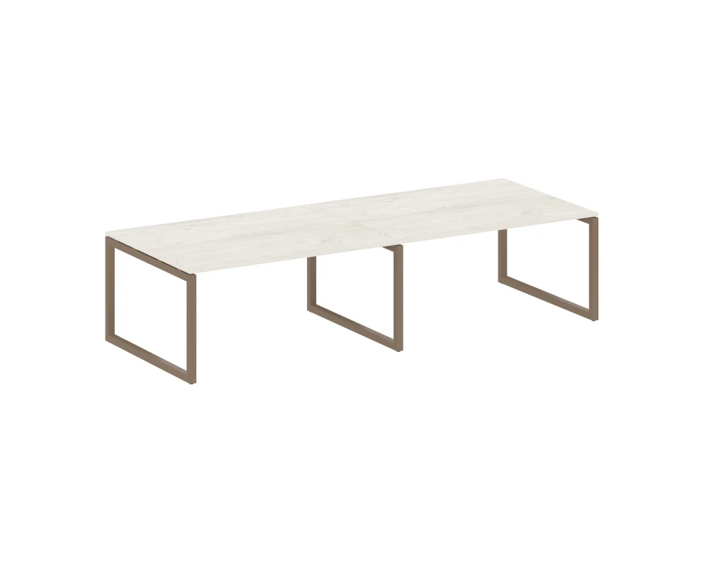 Переговорный стол (2 столешницы) на О-образном м/к 3200x1235x750 Метал Систем Куатро 5x5 / Metal System Quattro 5x5