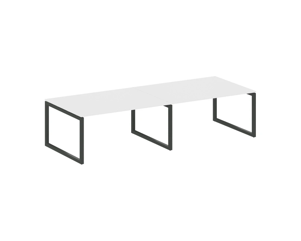 Переговорный стол (2 столешницы) на О-образном м/к 3200x1235x750 Метал Систем Куатро 5x5 / Metal System Quattro 5x5