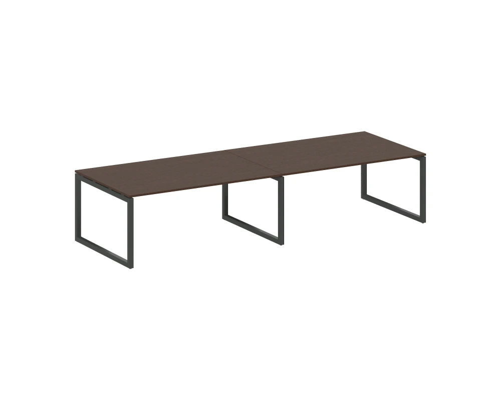 Переговорный стол (2 столешницы) на О-образном м/к 3600x1235x750 Метал Систем Куатро 5x5 / Metal System Quattro 5x5