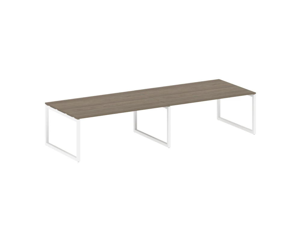 Переговорный стол (2 столешницы) на О-образном м/к 3600x1235x750 Метал Систем Куатро 5x5 / Metal System Quattro 5x5