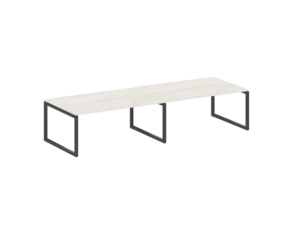 Переговорный стол (2 столешницы) на О-образном м/к 3600x1235x750 Метал Систем Куатро 5x5 / Metal System Quattro 5x5