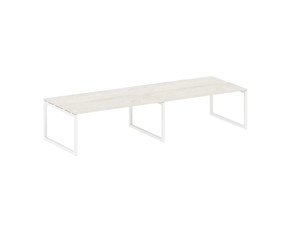 Переговорный стол (2 столешницы) на О-образном м/к 3600x1235x750 Метал Систем Куатро 5x5 / Metal System Quattro 5x5