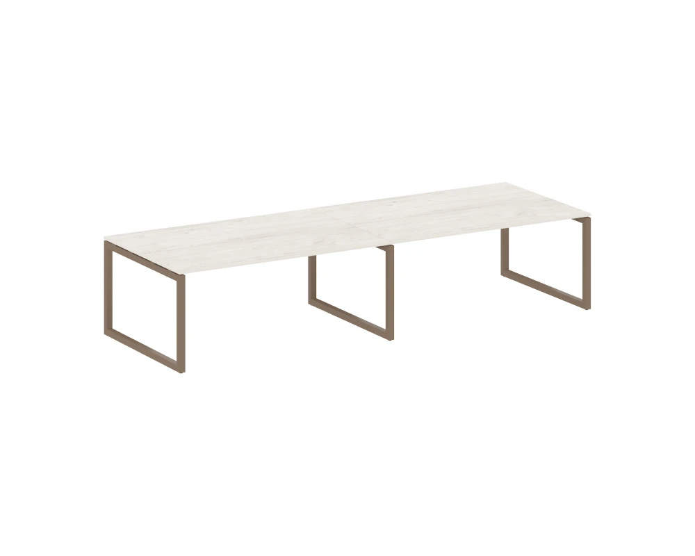 Переговорный стол (2 столешницы) на О-образном м/к 3600x1235x750 Метал Систем Куатро 5x5 / Metal System Quattro 5x5