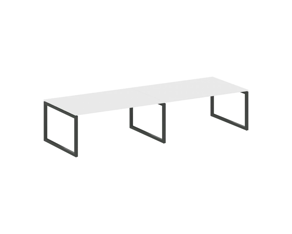 Переговорный стол (2 столешницы) на О-образном м/к 3600x1235x750 Метал Систем Куатро 5x5 / Metal System Quattro 5x5