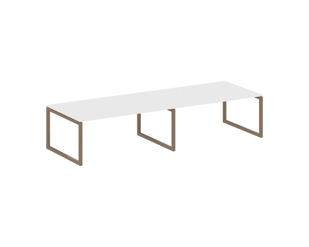 Переговорный стол (2 столешницы) на О-образном м/к 3600x1235x750 Метал Систем Куатро 5x5 / Metal System Quattro 5x5