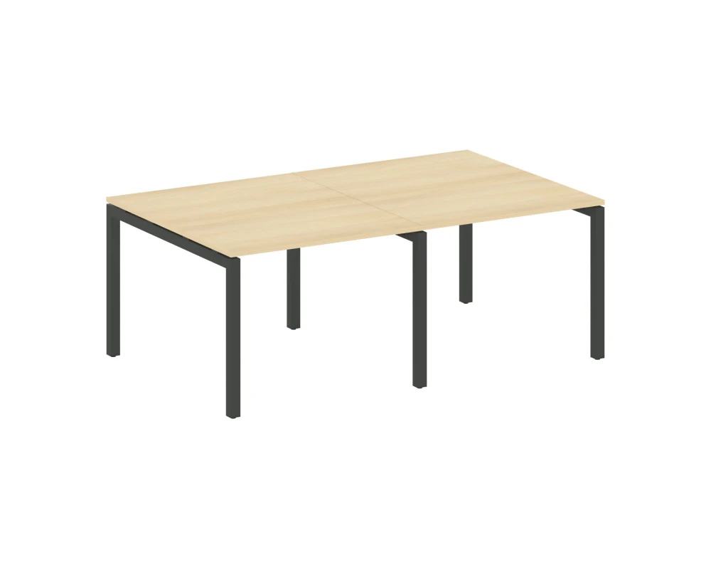 Переговорный стол (2 столешницы) на П-образном м/к 2000x1235x750 Метал Систем Куатро 5x5 / Metal System Quattro 5x5