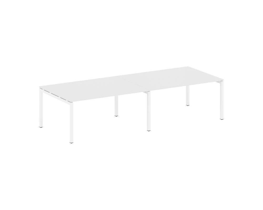 Переговорный стол (2 столешницы) на П-образном м/к 3200x1235x750 Метал Систем Куатро 5x5 / Metal System Quattro 5x5