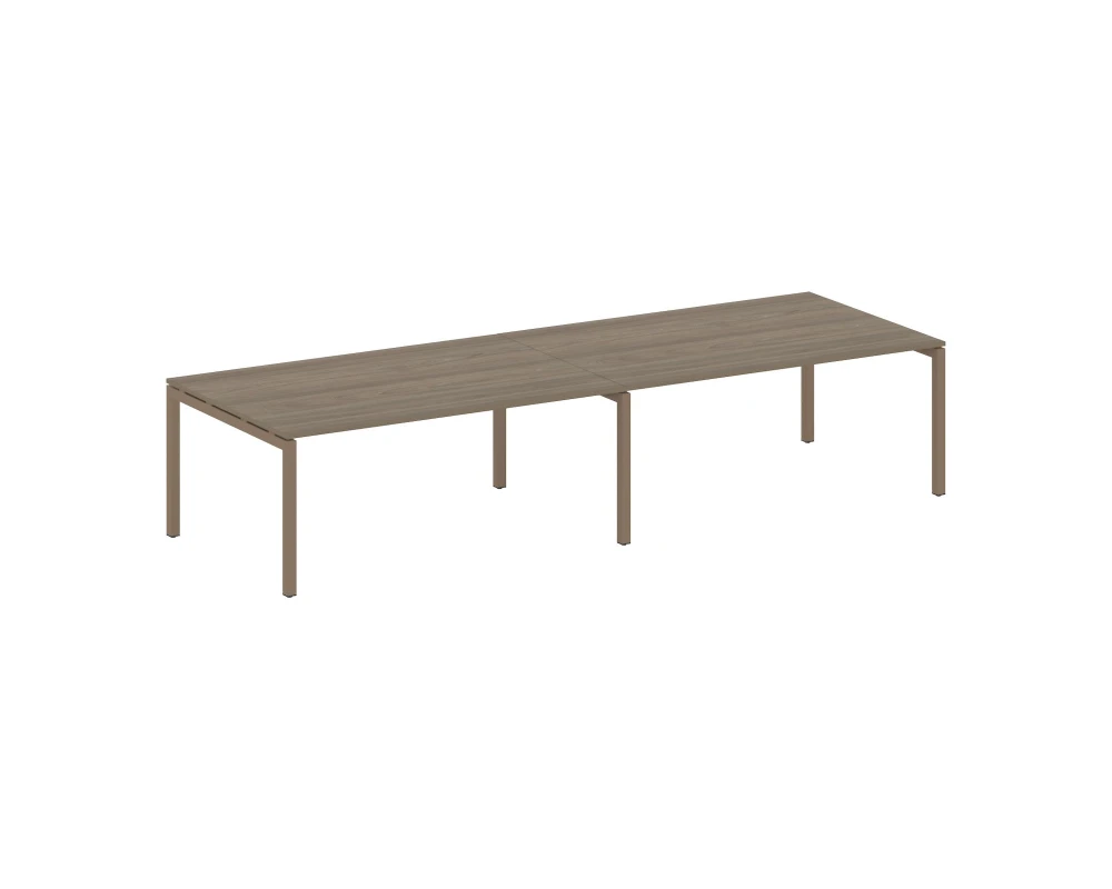Переговорный стол (2 столешницы) на П-образном м/к 3600x1235x750 Метал Систем Куатро 5x5 / Metal System Quattro 5x5