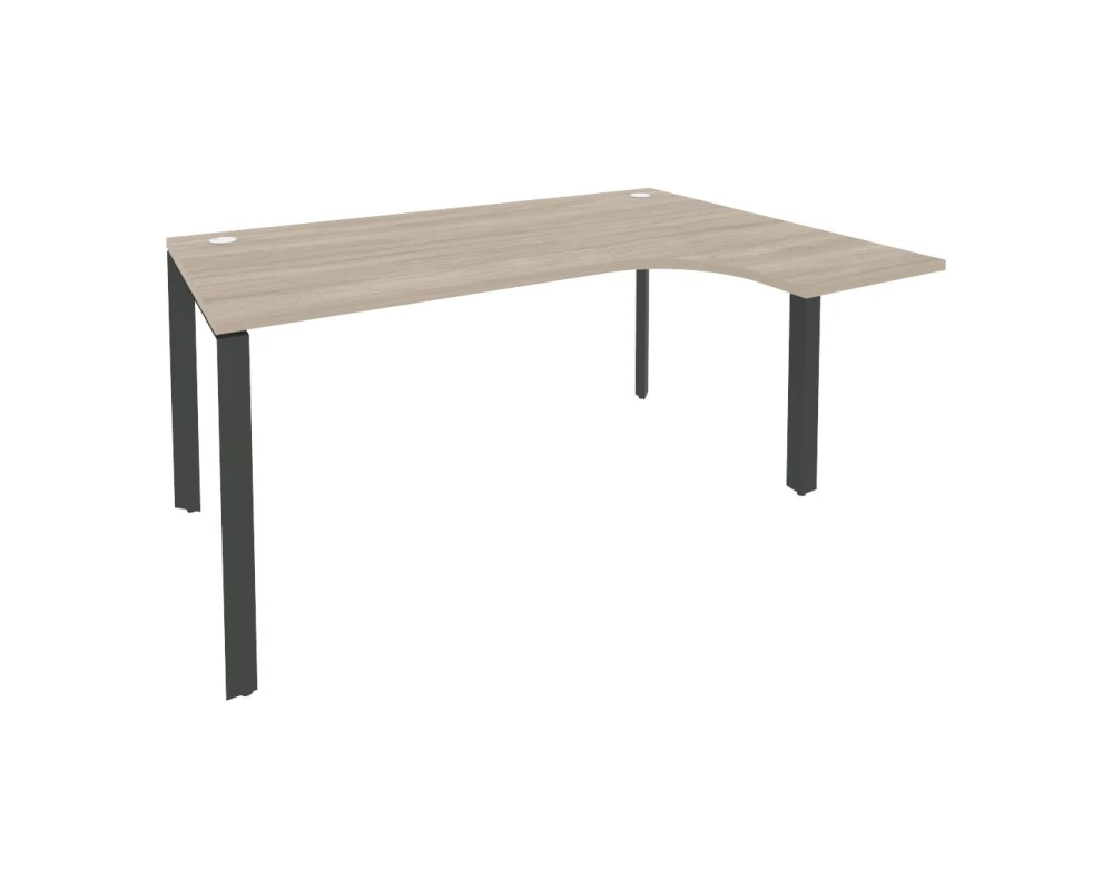 Стол эргономичный правый на П-образном м/к 1580x1180x750 (800/460) Оникс / Onix