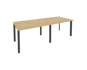 Стол переговорный (2 столешницы) на П-образном м/к 2360x980x750 Оникс / Onix images