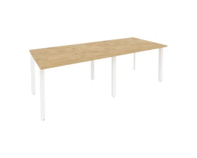 Стол переговорный (2 столешницы) на П-образном м/к 2360x980x750 Оникс / Onix images