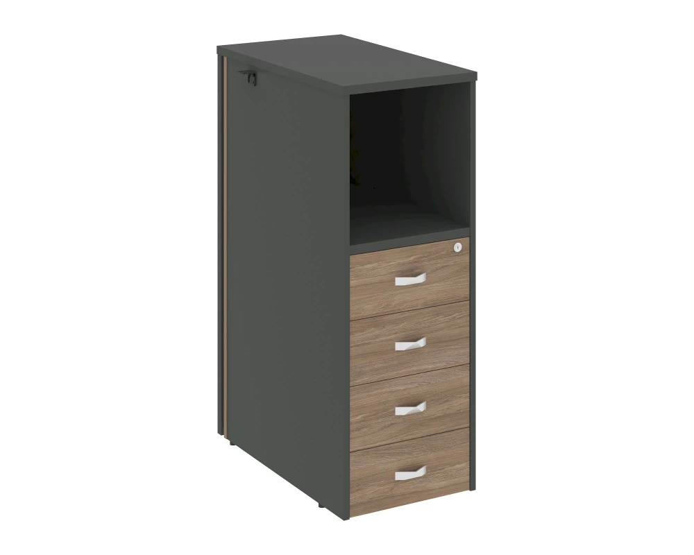 Тумба 4 ящика завершающая, правая Оникс / Onix