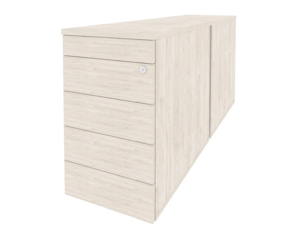 Тумба двойная приставная / опорная (TIP-ON) 432x1635x750 Оникс / Onix