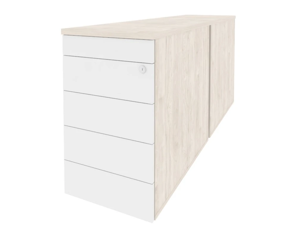 Тумба двойная приставная / опорная (TIP-ON) 432x1635x750 Оникс / Onix