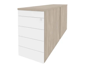 Тумба двойная приставная / опорная (TIP-ON) 432x1635x750 Оникс / Onix images