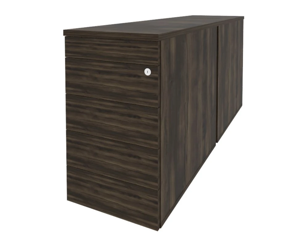 Тумба двойная приставная / опорная (TIP-ON) 432x1635x750 Оникс / Onix