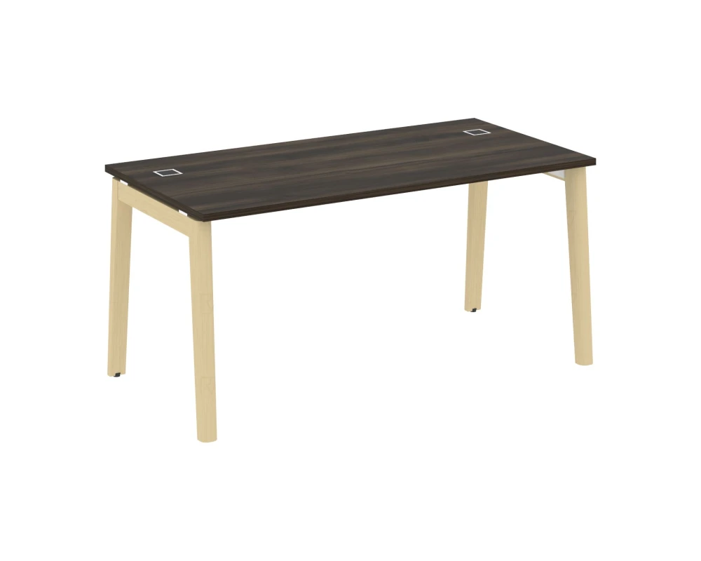 Стол рабочий руководителя, опоры - массив дерева 158x80x75 Оникс Вуд Директ / Onix Wood Direct