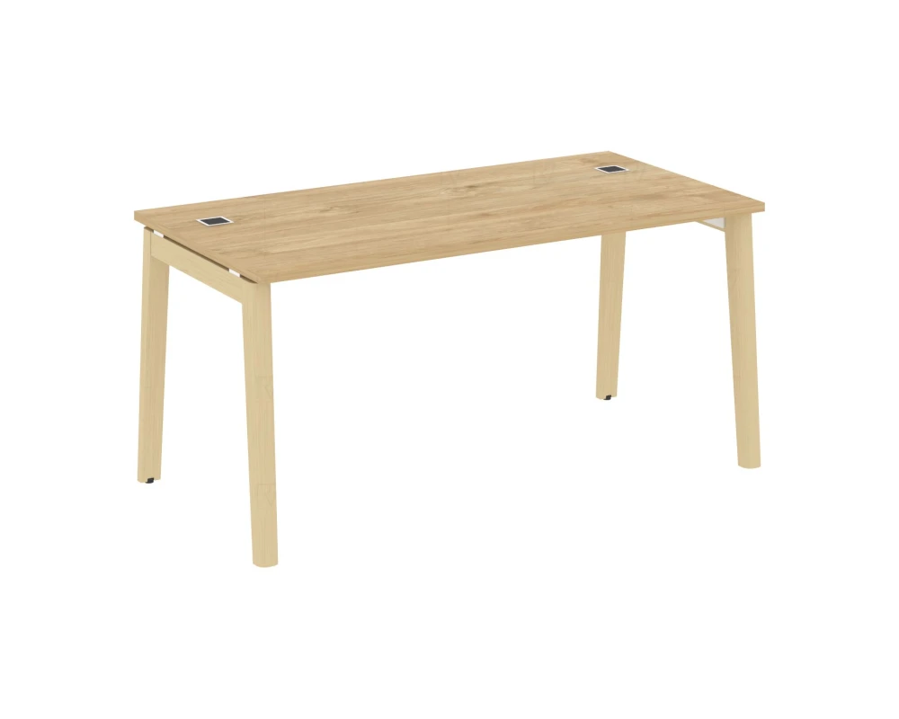Стол рабочий руководителя, опоры - массив дерева 158x80x75 Оникс Вуд Директ / Onix Wood Direct