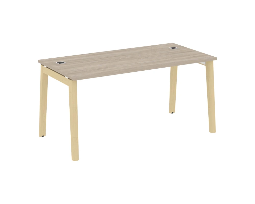 Стол рабочий руководителя, опоры - массив дерева 158x80x75 Оникс Вуд Директ / Onix Wood Direct