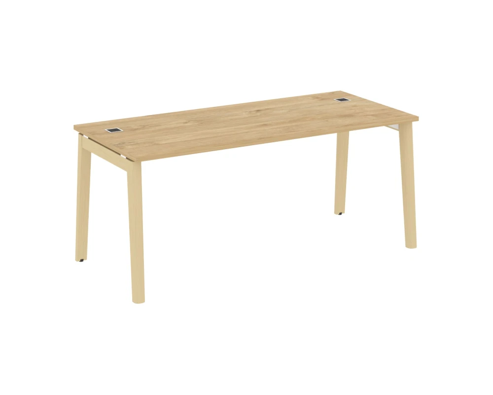Стол рабочий руководителя, опоры - массив дерева 178x80x75 Оникс Вуд Директ / Onix Wood Direct