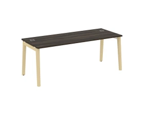 Стол рабочий руководителя, опоры - массив дерева 198x80x75 Оникс Вуд Директ / Onix Wood Direct images