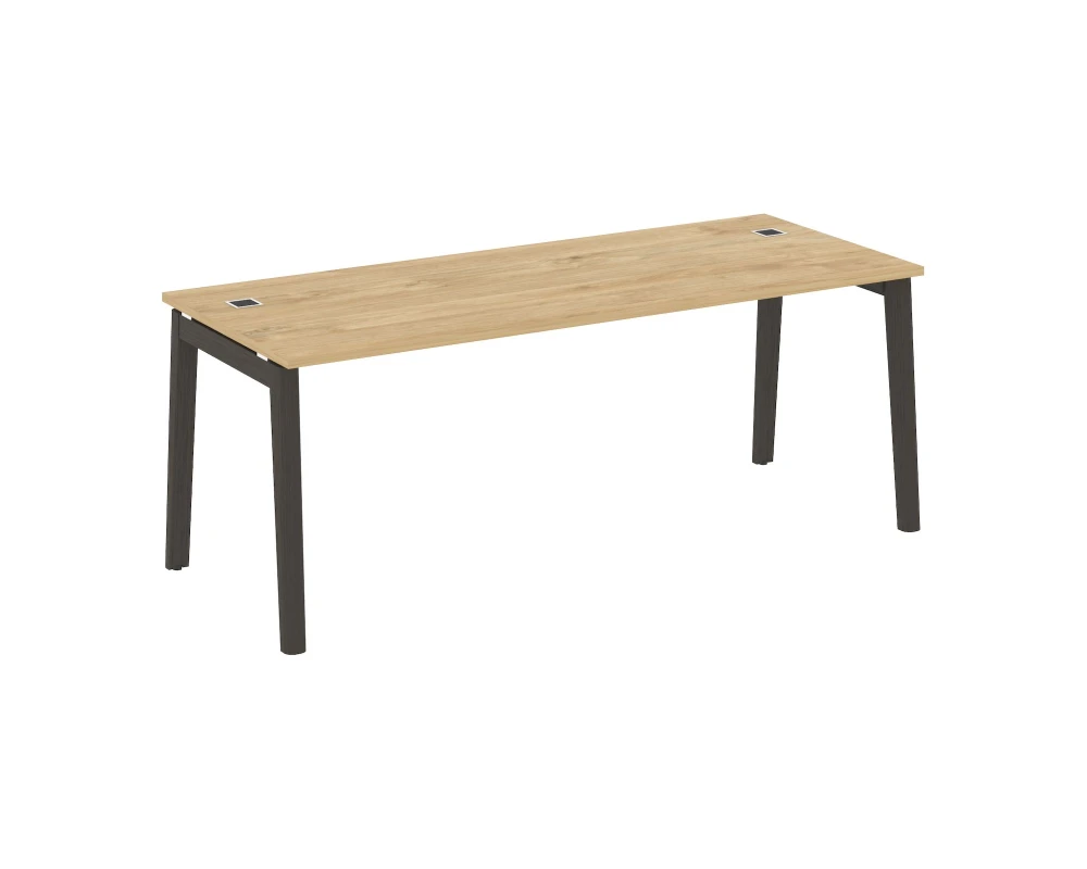 Стол рабочий руководителя, опоры - массив дерева 198x80x75 Оникс Вуд Директ / Onix Wood Direct