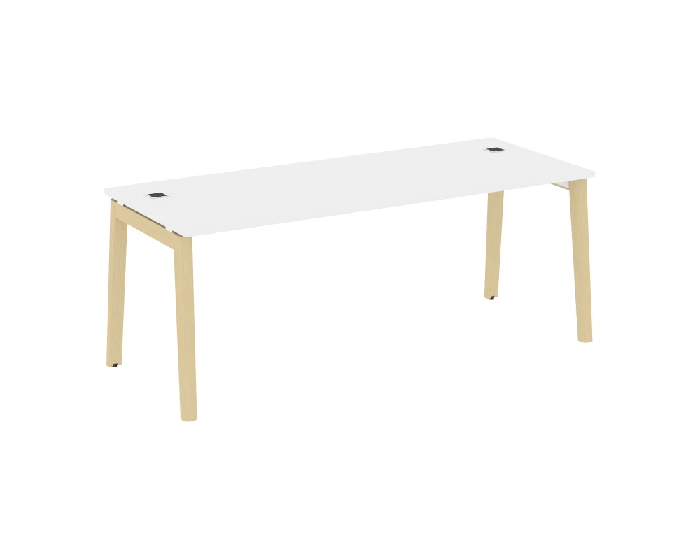 Стол рабочий руководителя, опоры - массив дерева 198x80x75 Оникс Вуд Директ / Onix Wood Direct