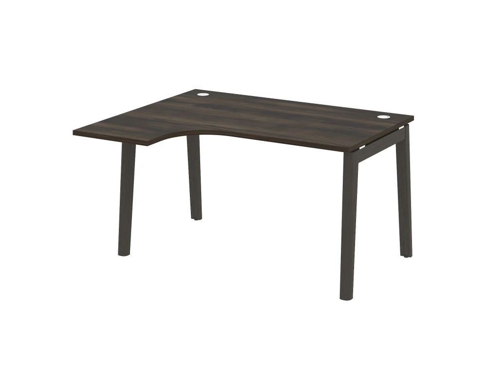 Стол эргономичный левый, опоры - массив дерева 138x118x75 Оникс Вуд / Onix Wood