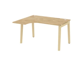 Стол эргономичный левый, опоры - массив дерева 138x118x75 Оникс Вуд / Onix Wood images