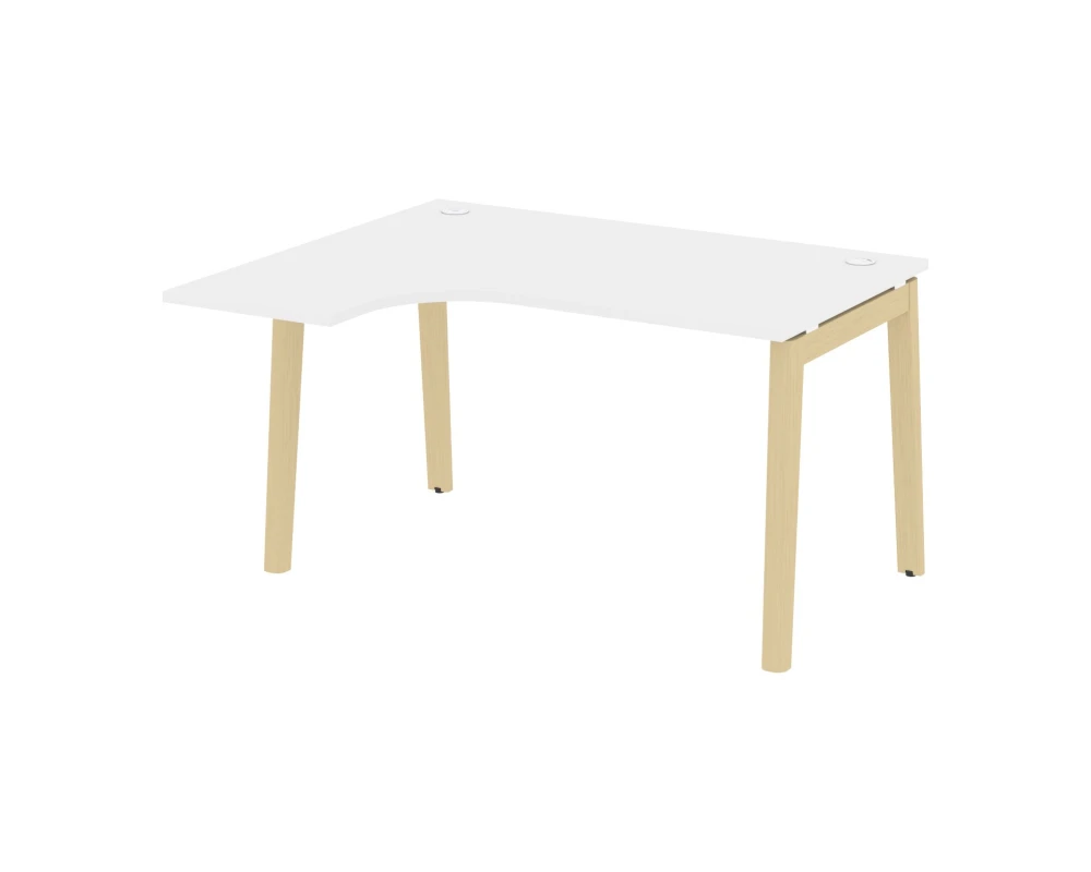 Стол эргономичный левый, опоры - массив дерева 138x118x75 Оникс Вуд / Onix Wood