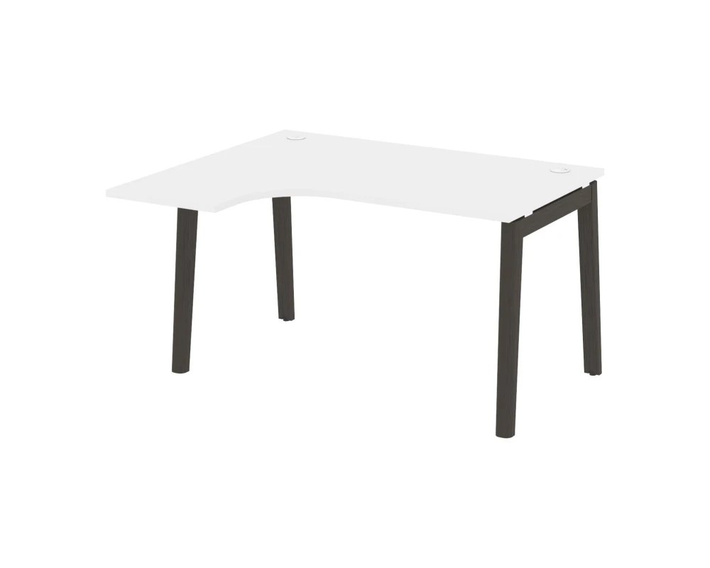 Стол эргономичный левый, опоры - массив дерева 138x118x75 Оникс Вуд / Onix Wood