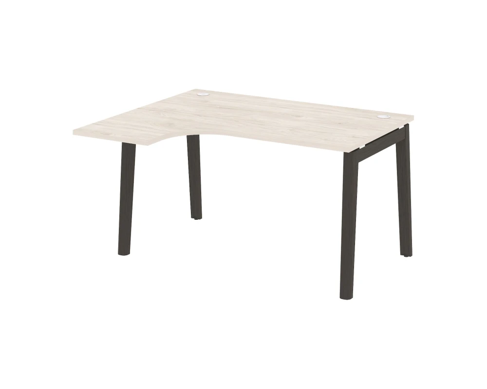 Стол эргономичный левый, опоры - массив дерева 138x118x75 Оникс Вуд / Onix Wood