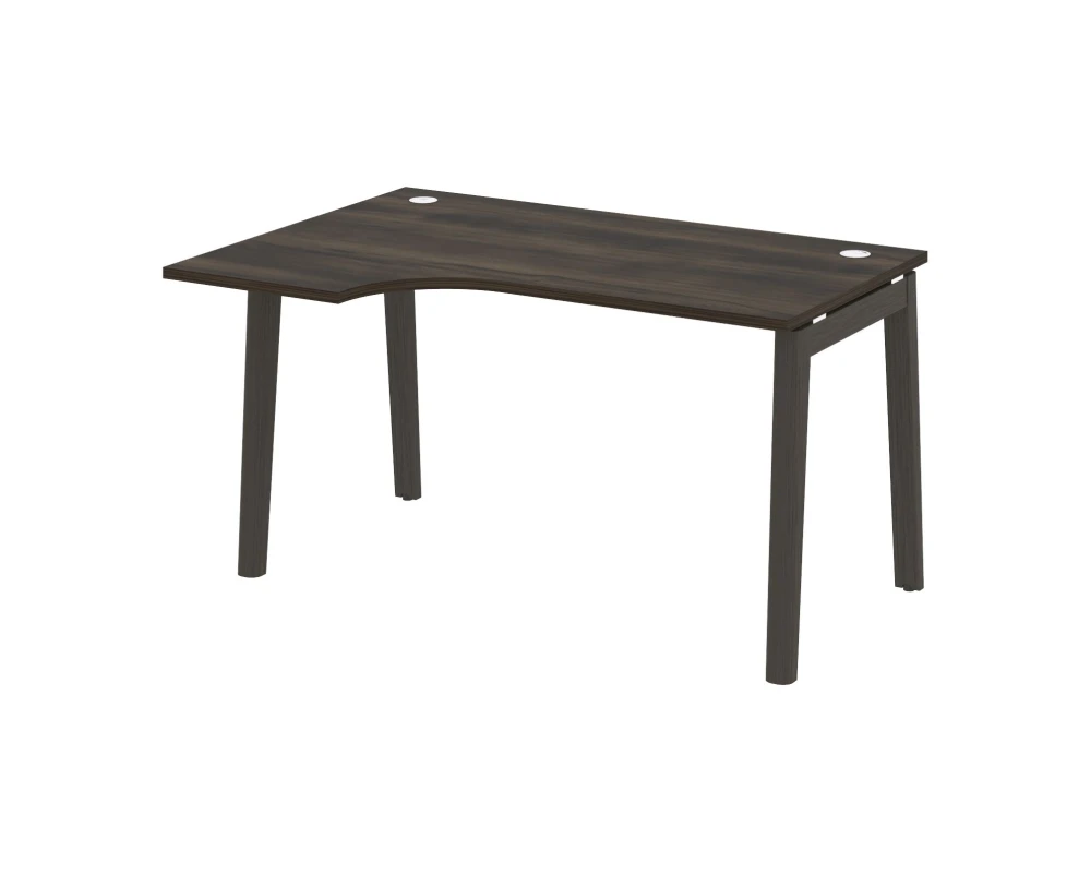 Стол эргономичный левый, опоры - массив дерева 138x98x75 Оникс Вуд / Onix Wood