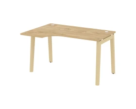 Стол эргономичный левый, опоры - массив дерева 138x98x75 Оникс Вуд / Onix Wood images