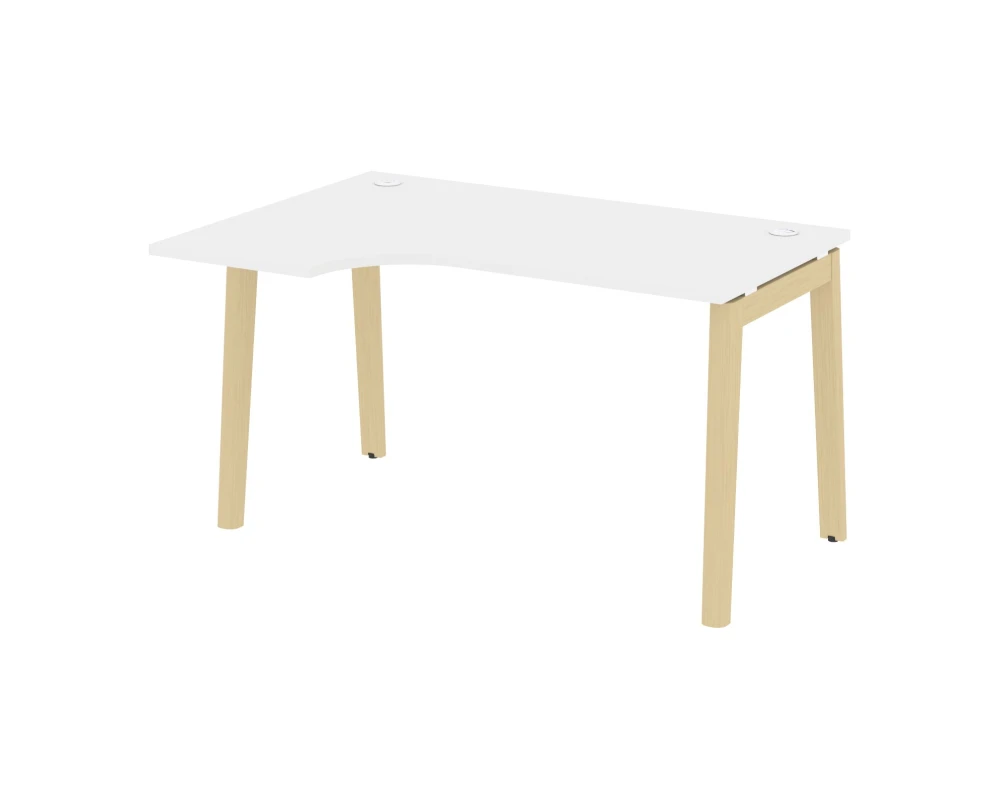 Стол эргономичный левый, опоры - массив дерева 138x98x75 Оникс Вуд / Onix Wood