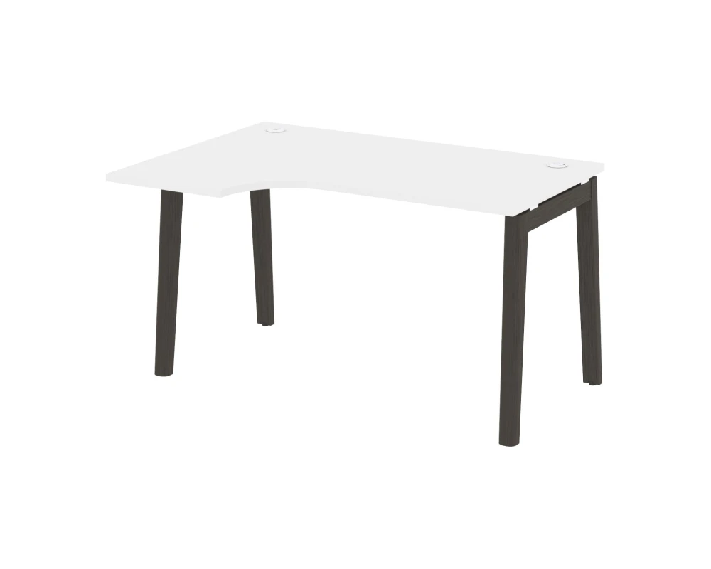 Стол эргономичный левый, опоры - массив дерева 138x98x75 Оникс Вуд / Onix Wood