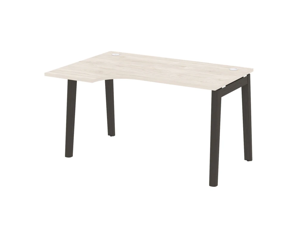 Стол эргономичный левый, опоры - массив дерева 138x98x75 Оникс Вуд / Onix Wood