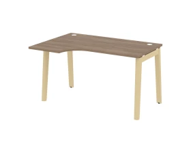 Стол эргономичный левый, опоры - массив дерева 138x98x75 Оникс Вуд / Onix Wood images