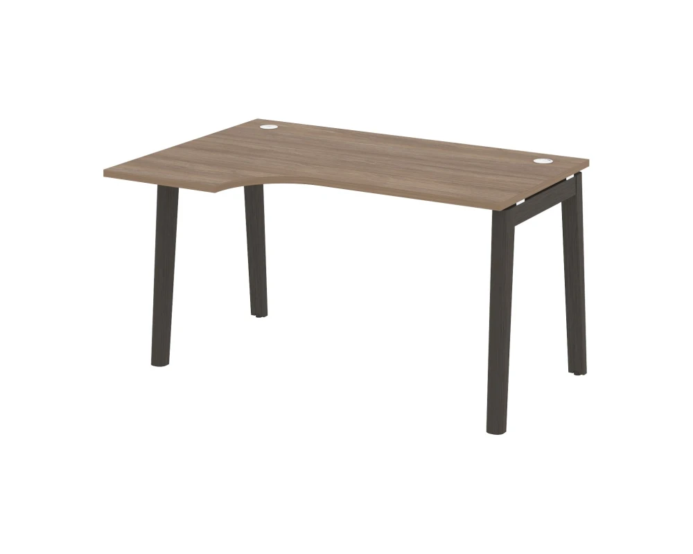 Стол эргономичный левый, опоры - массив дерева 138x98x75 Оникс Вуд / Onix Wood