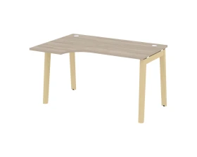 Стол эргономичный левый, опоры - массив дерева 138x98x75 Оникс Вуд / Onix Wood images