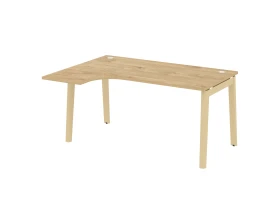 Стол эргономичный левый, опоры - массив дерева 158x118x75 Оникс Вуд / Onix Wood images