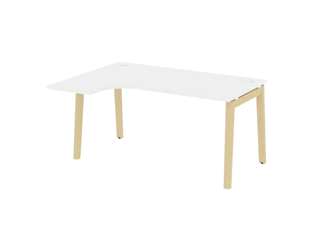 Стол эргономичный левый, опоры - массив дерева 158x118x75 Оникс Вуд / Onix Wood