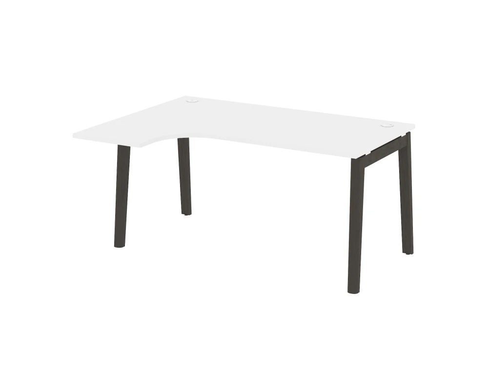 Стол эргономичный левый, опоры - массив дерева 158x118x75 Оникс Вуд / Onix Wood