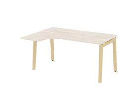 Стол эргономичный левый, опоры - массив дерева 158x118x75 Оникс Вуд / Onix Wood images