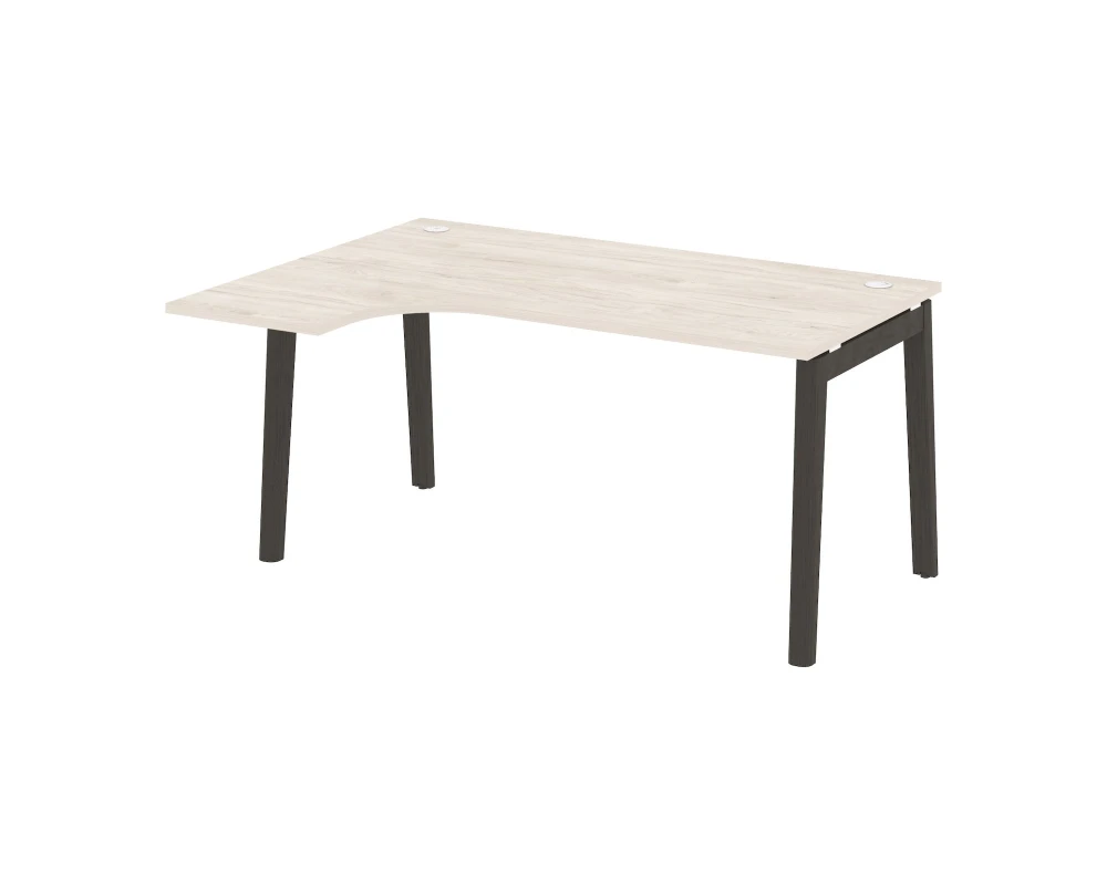 Стол эргономичный левый, опоры - массив дерева 158x118x75 Оникс Вуд / Onix Wood