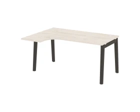 Стол эргономичный левый, опоры - массив дерева 158x118x75 Оникс Вуд / Onix Wood images