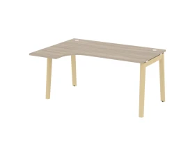 Стол эргономичный левый, опоры - массив дерева 158x118x75 Оникс Вуд / Onix Wood images