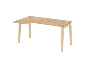 Стол эргономичный левый, опоры - массив дерева 158x98x75 Оникс Вуд / Onix Wood images