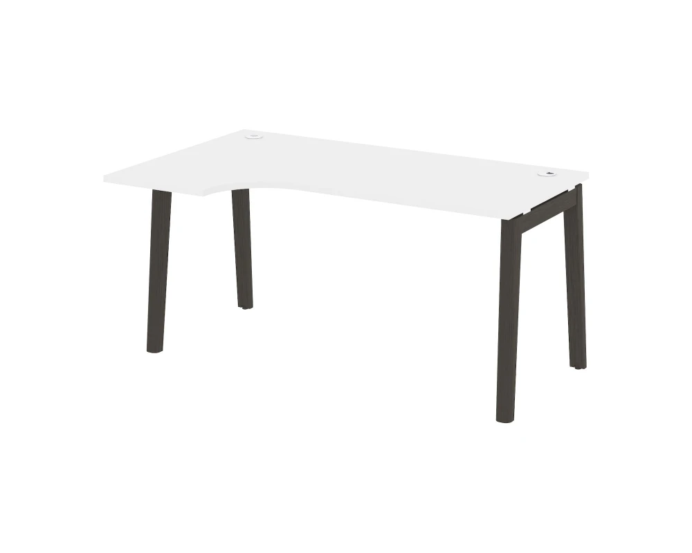 Стол эргономичный левый, опоры - массив дерева 158x98x75 Оникс Вуд / Onix Wood